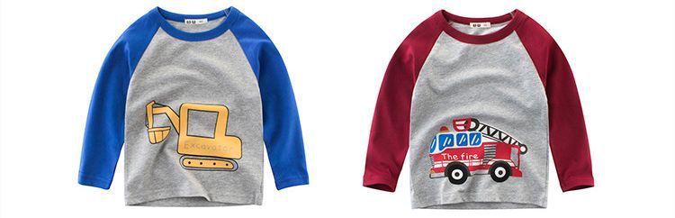 純棉長袖上衣-黃色發條車