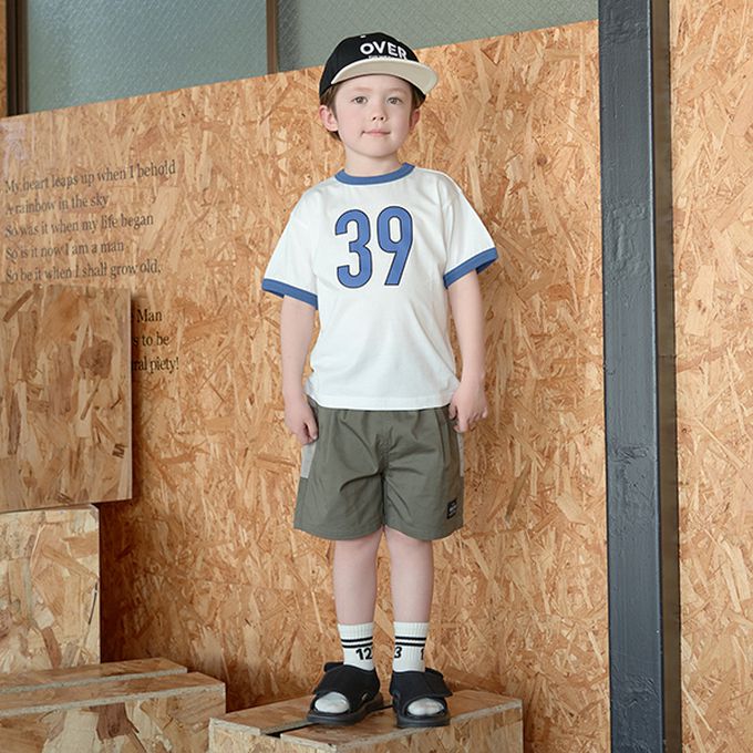 日本 b-ROOM - 撞色大口袋帥氣短褲(4分丈)-亮藍綠