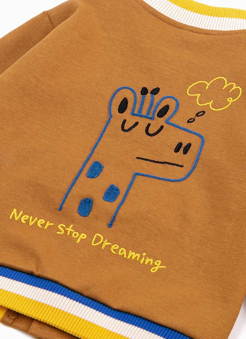 韓國 OZKIZ - 長頸鹿插畫單排釦外套