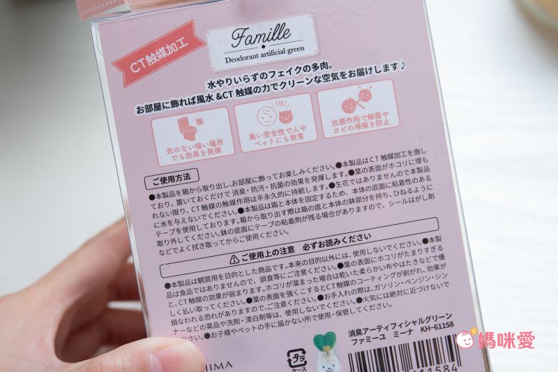 日本 KISHIMA - CT觸媒 開運消臭仿真多肉盆栽-貴人運-Mina (S(5x7.5x11cm))