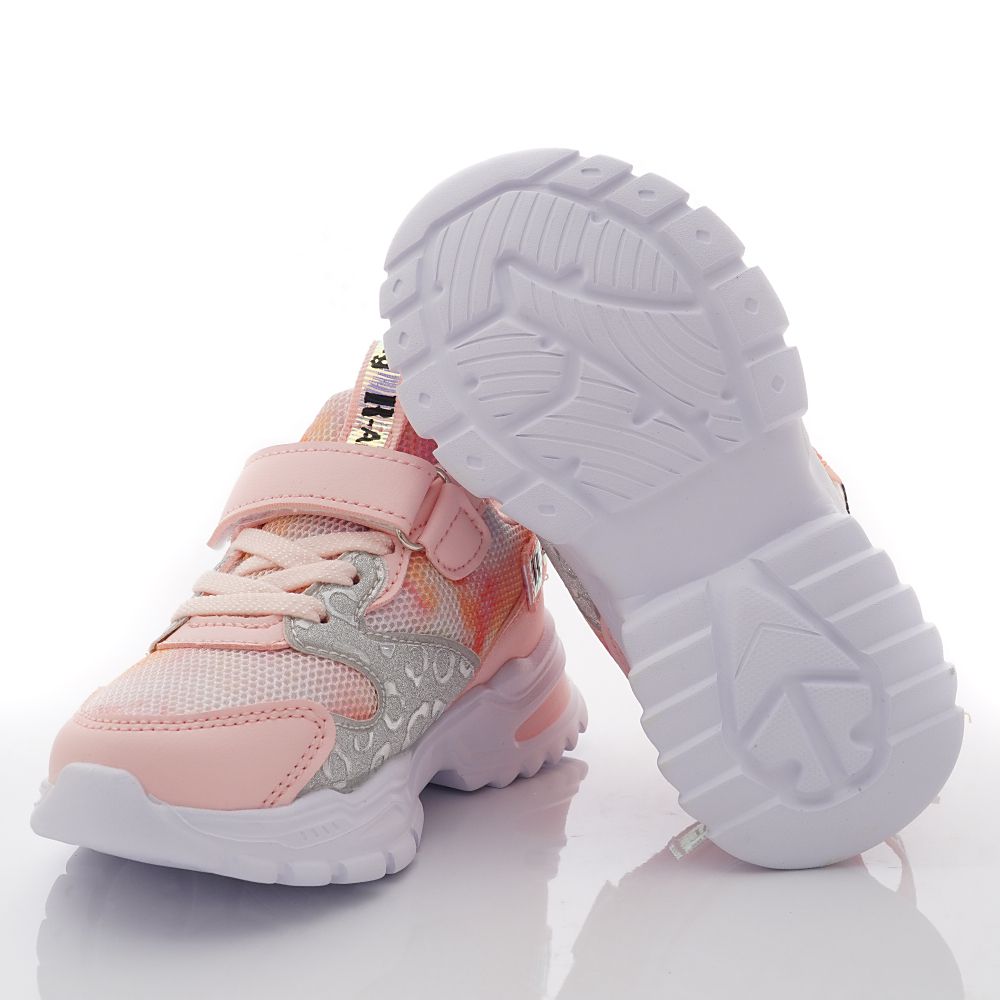 甜心電燈老爹鞋(中大童段)-運動鞋-粉