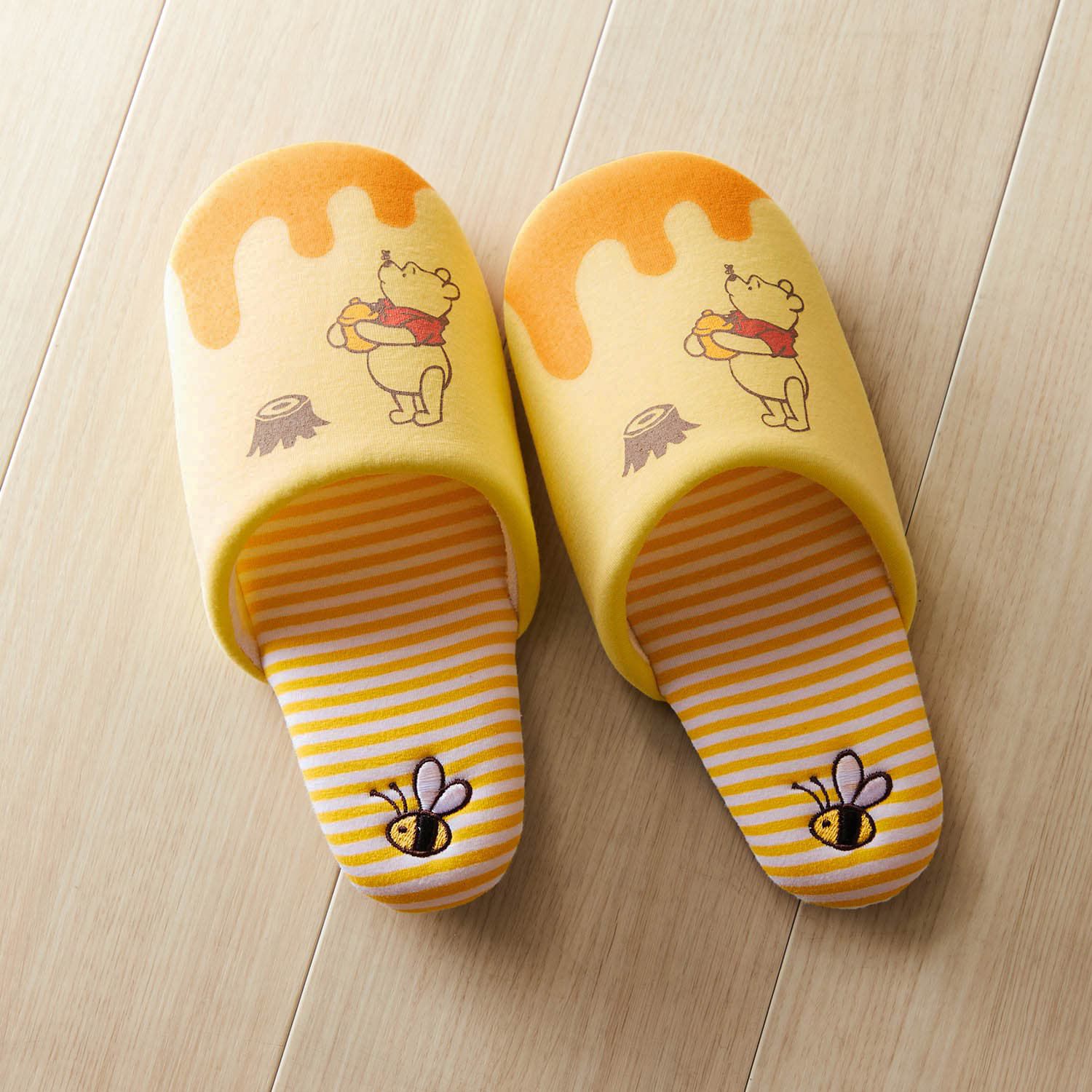 日本千趣會 - 迪士尼室內拖鞋-米奇蒲公英-杏