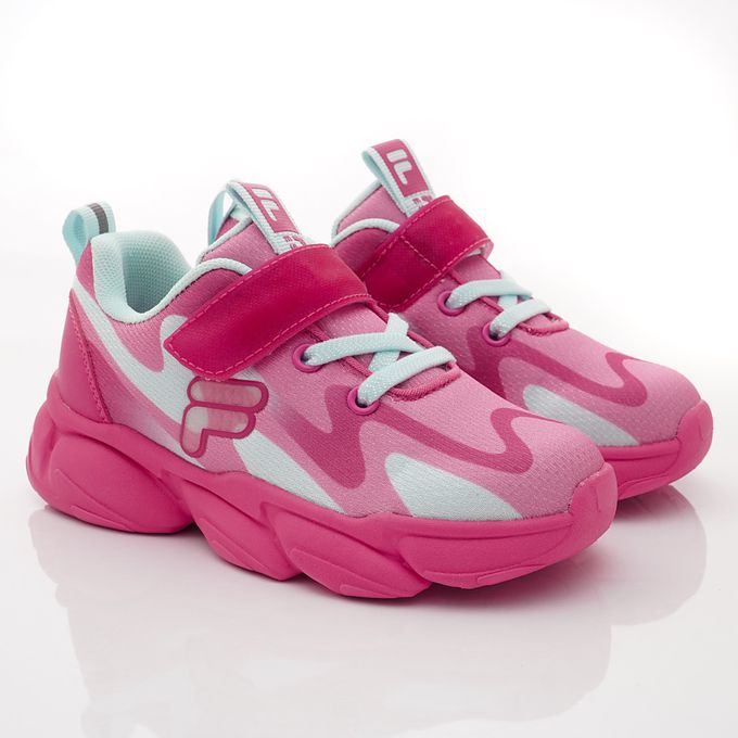 FILA - FILA電燈運動鞋-2-J824X-221桃(中小童段)-運動鞋-桃