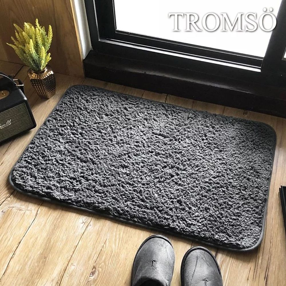 TROMSO - 北歐風尚小羊絨吸水地墊-風格灰-80x50公分