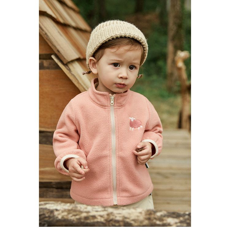 加厚拼色三合一衝鋒外套-冰淇淋雲朵-粉色