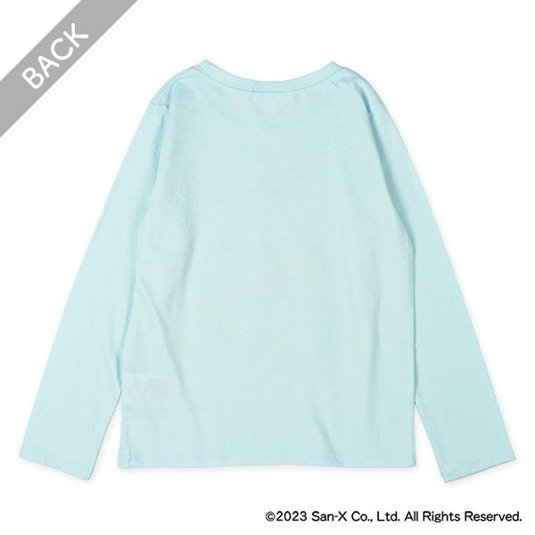 日本西松屋 - 角落生物印花長袖上衣-水藍