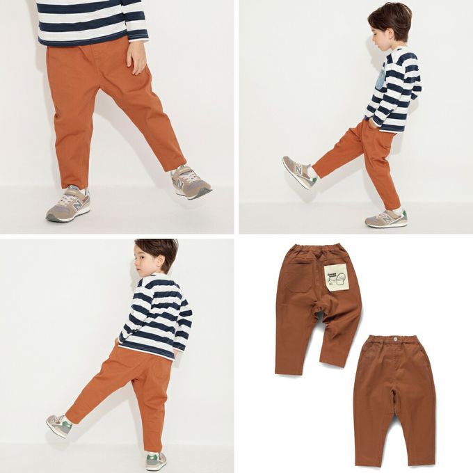 日本 BRANSHES - 大好評彈性錐形長褲-素色-墨綠