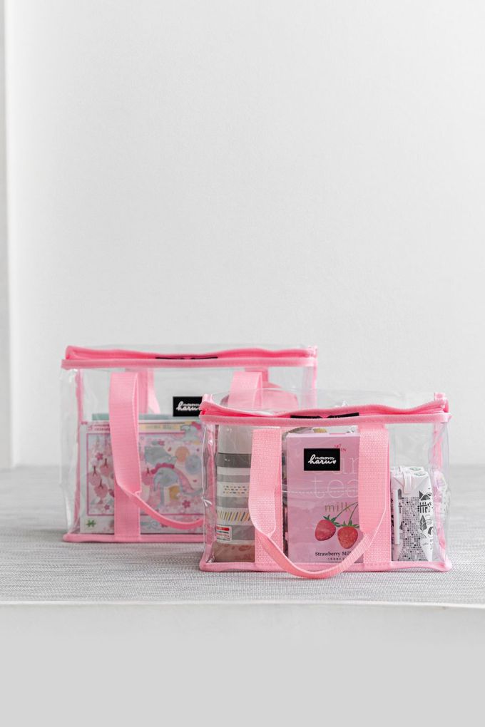 HARUhonpo 小晴天本舖 - 寶可樂收袋-好提便當袋-月球灰(透明)-M