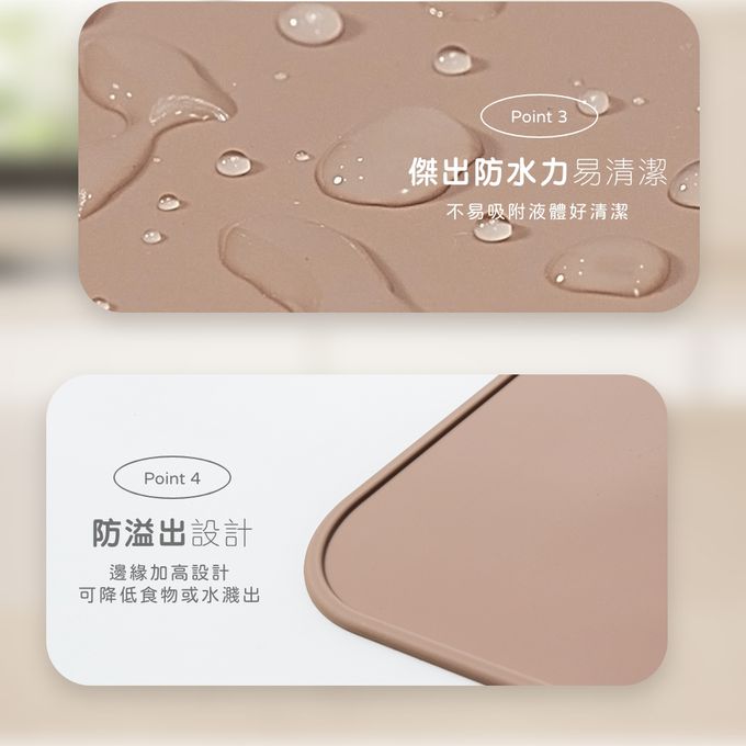 FLYTTA - 食品級耐冷耐熱可折疊星星矽膠餐墊-星星款-奶茶色 (標準)-1入