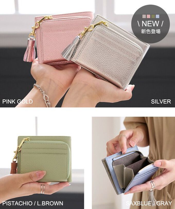 日本 LIZDAYS - 真皮輕薄多功能收納釦式短夾-焦糖橘 (11.5x9.5cm)