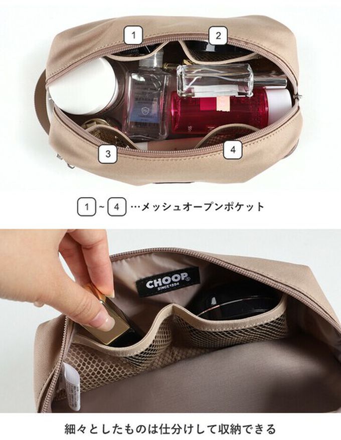 日本 LIZDAYS - 超大容量防水下層旅行收納化妝包-灰