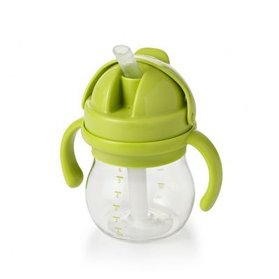 美國 OXO - OXO tot 寶寶握吸管杯-青蘋綠 (175ml)