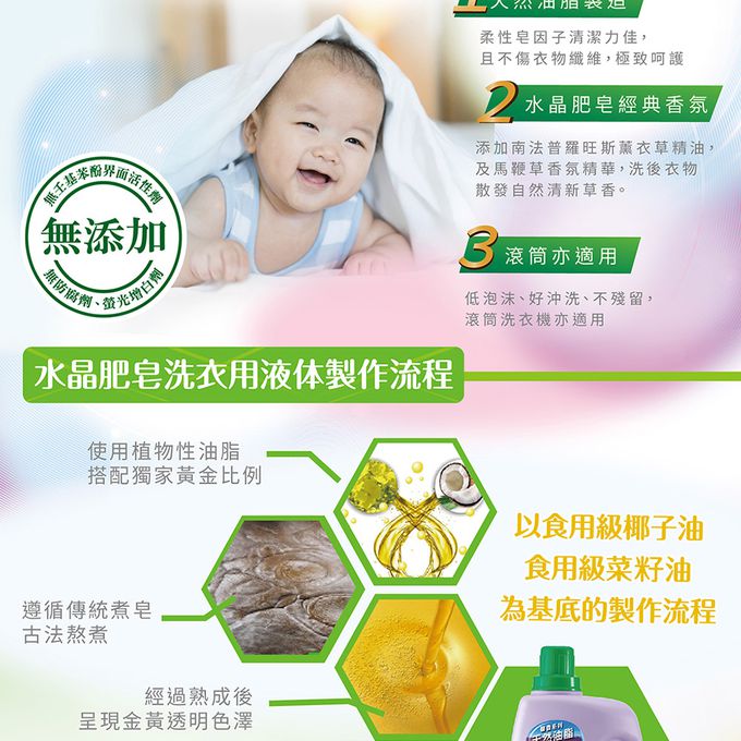 南僑 - 水晶肥皂洗衣用液体1400g鎖蓋式補充包 (薰衣草馬鞭)