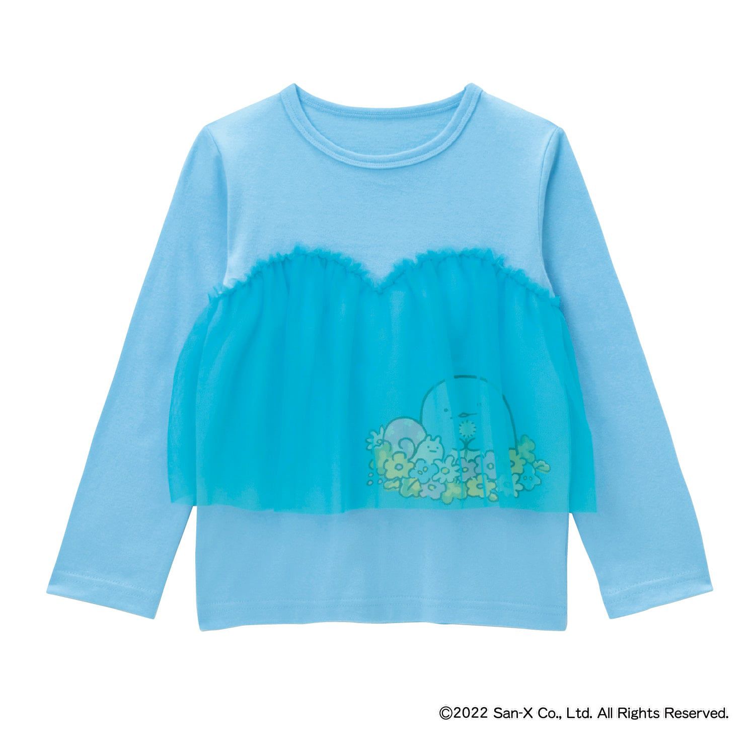 日本千趣會 - 角落生物印花長T-蜥蜴-水藍