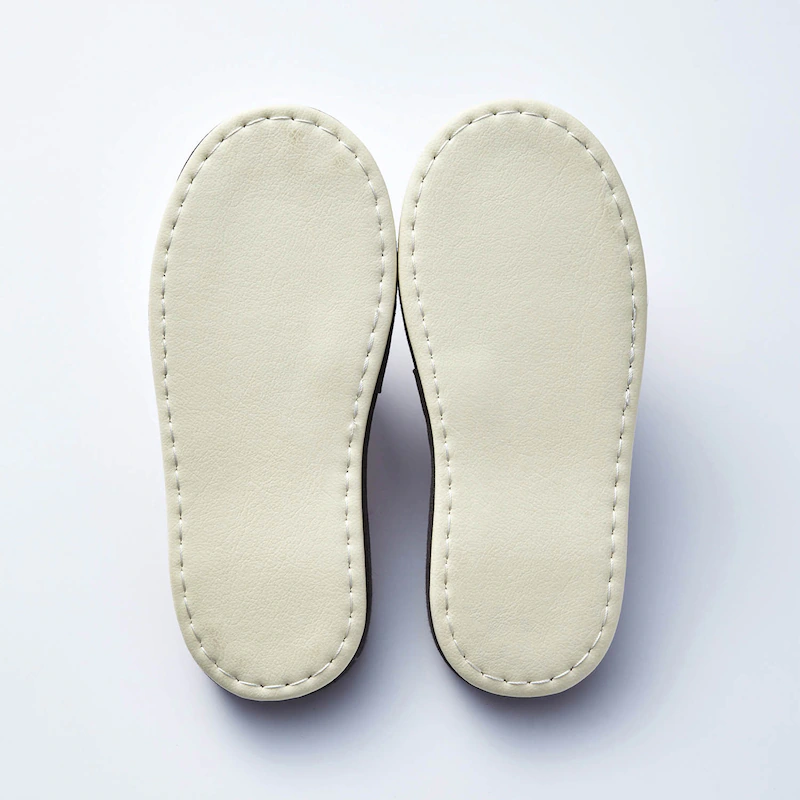 日本千趣會 - 涼爽棉麻竹編室內拖鞋-點點-咖啡