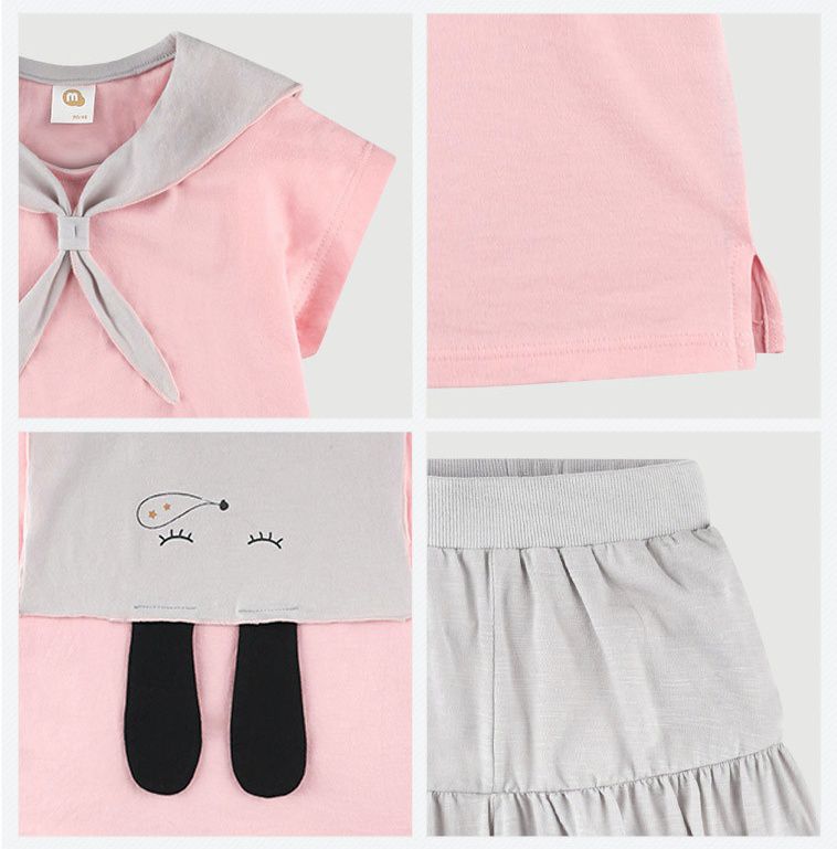 韓國 milk mile - 兔耳朵造型寬褲套裝