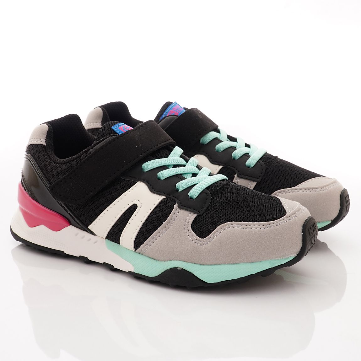 Moonstar日本月星 - 頂級HI系列穩健運動款(中大童段)-運動鞋-黑綠