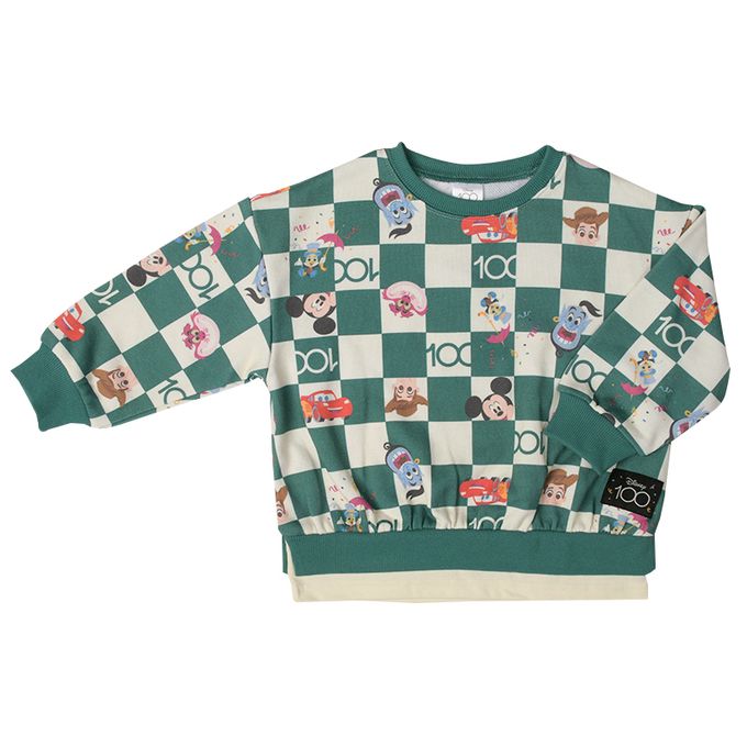 akachan honpo - 休閒上衣-迪士尼 格子-綠色