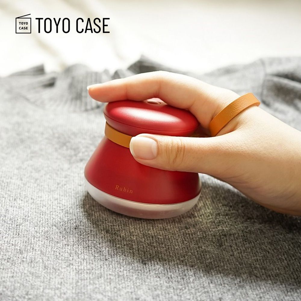 日本TOYO CASE - USB充電型照明式除毛球機(附清潔用毛刷)-2色可選-熱情紅