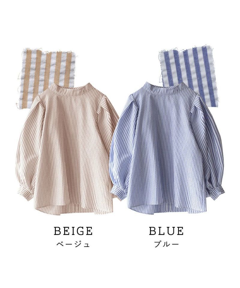 日本 zootie - 歐風小立領泡泡袖上衣-淺卡其