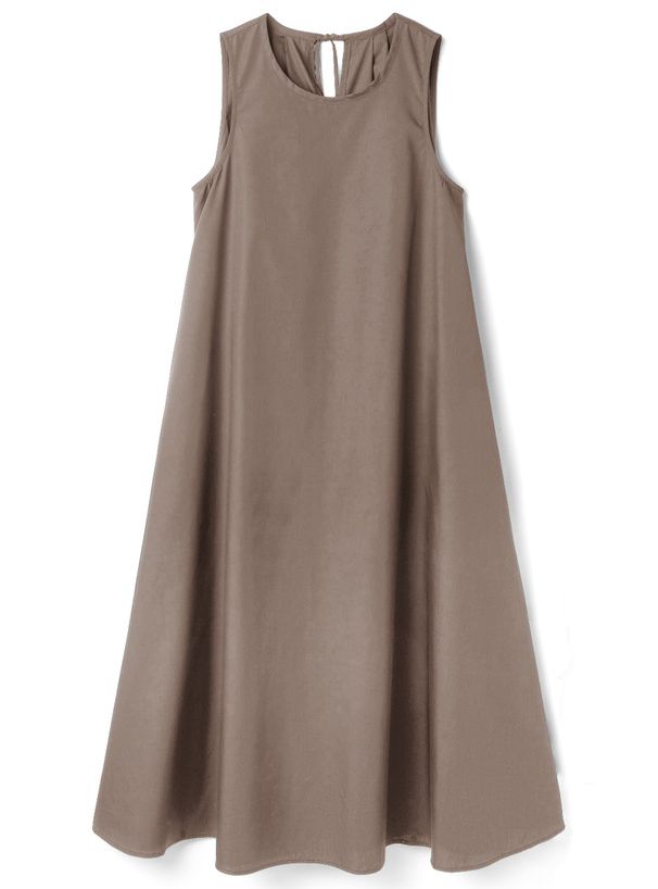 日本 GRL - 優雅後綁帶修身無袖洋裝-淺軍綠