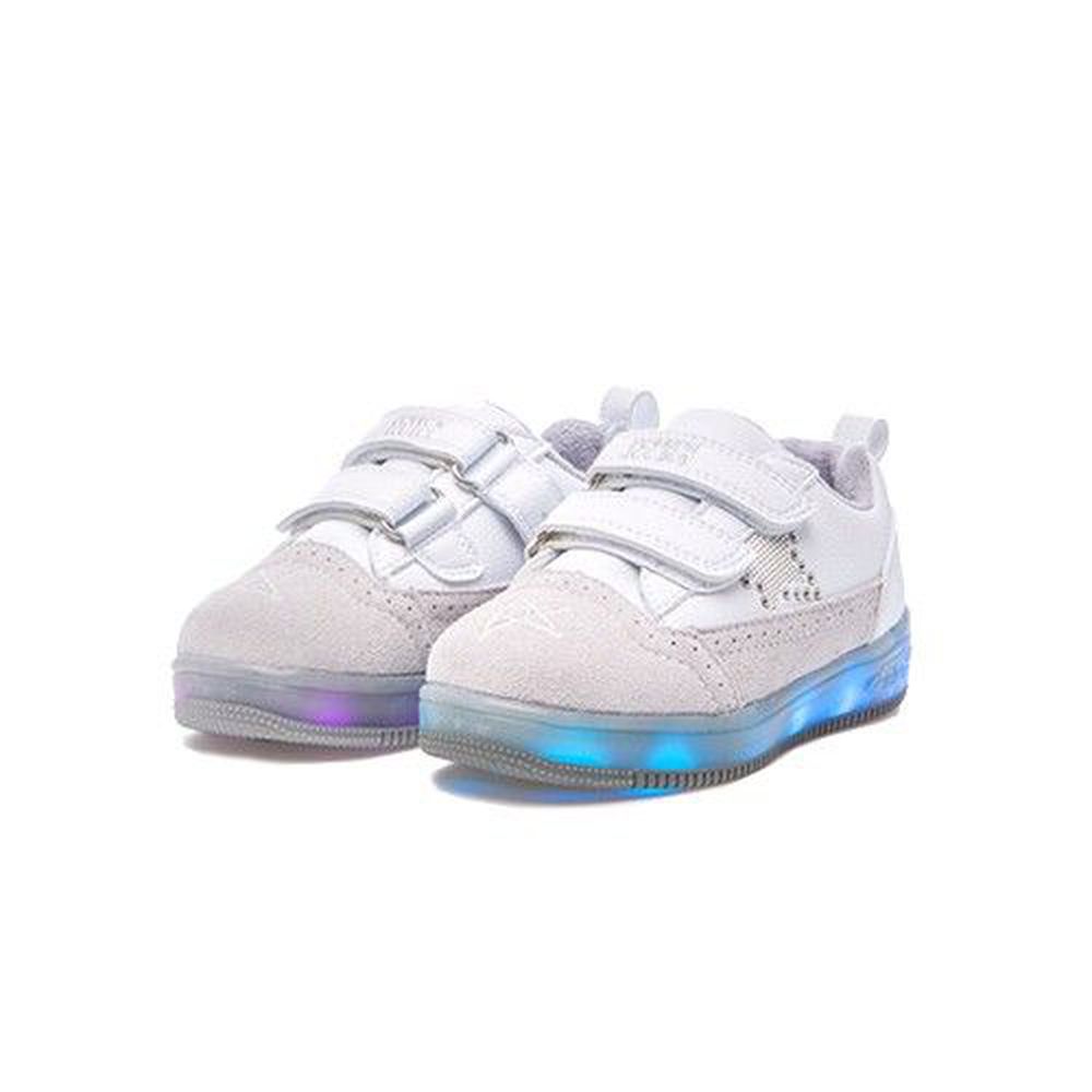 韓國 BESSON JOUJOU - 新款 LED 閃亮星星親子鞋/寶貝鞋-白