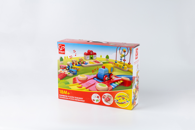 德國 Hape - 彩虹音樂木製軌道玩具