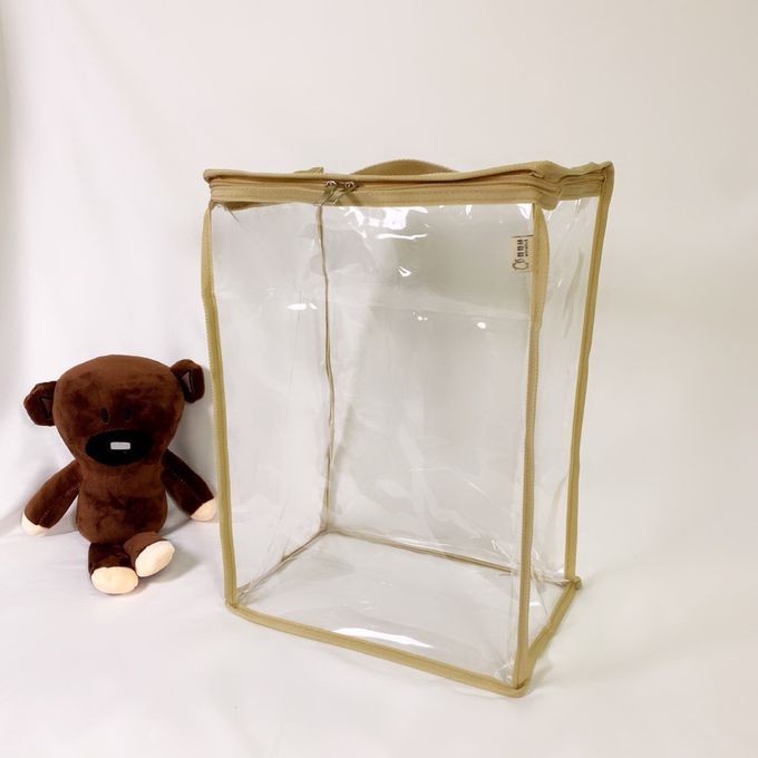 妞妞絲 - 透明收納袋-奶茶 (L)