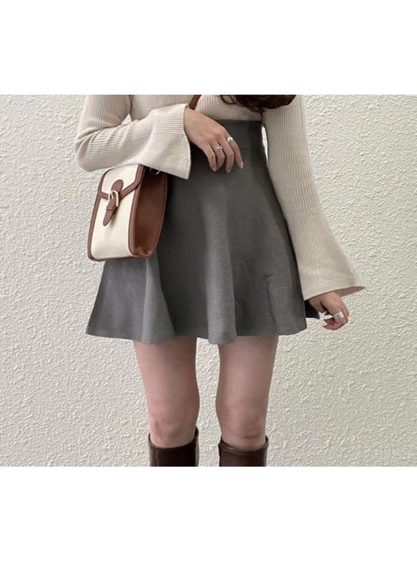 日本 GRL - 學院風百搭短裙-黑