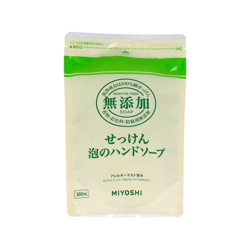 日本 MIYOSHI 無添加 - 【親子首選】無添加泡沫洗手乳補充包-300ml