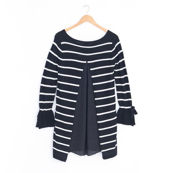 Marguerite - 後開叉條紋長上衣