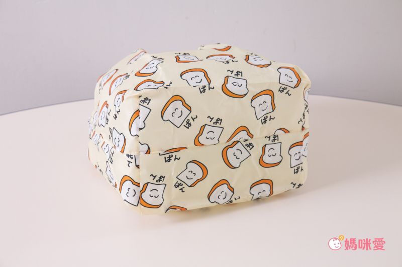 日本 OKUTANI - 童趣插畫便當寬底折疊購物袋-醜萌動物-卡其 (25.5x43x20cm)