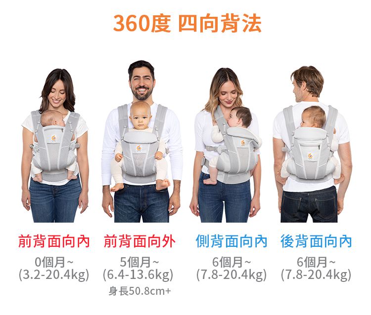 美國 ergobaby - Breeze 多功能透氣背巾-石墨灰