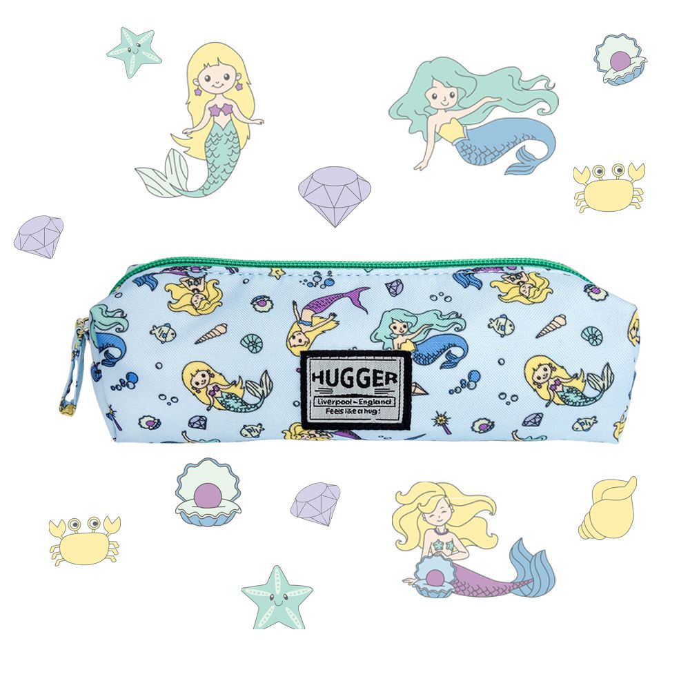 HUGGER - 筆袋/鉛筆盒-美人魚-(兒童背包同款 大容量文具小物包)