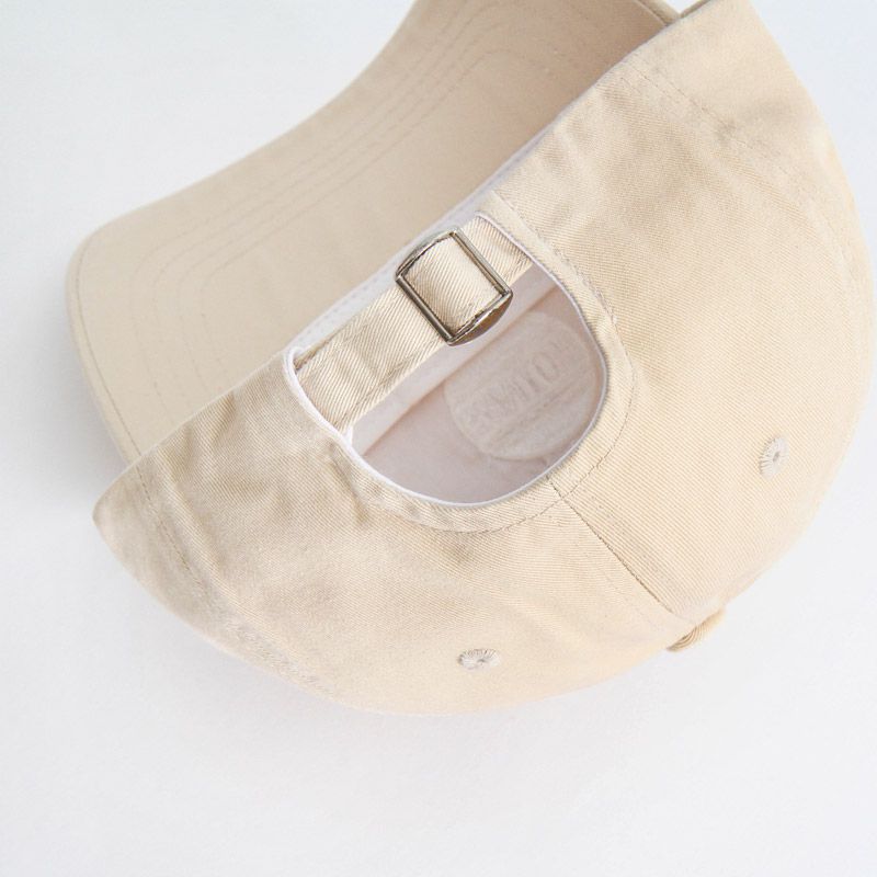 韓國 Babyblee - 字母徽章純色棒球帽-杏 (頭圍：51-55cm)