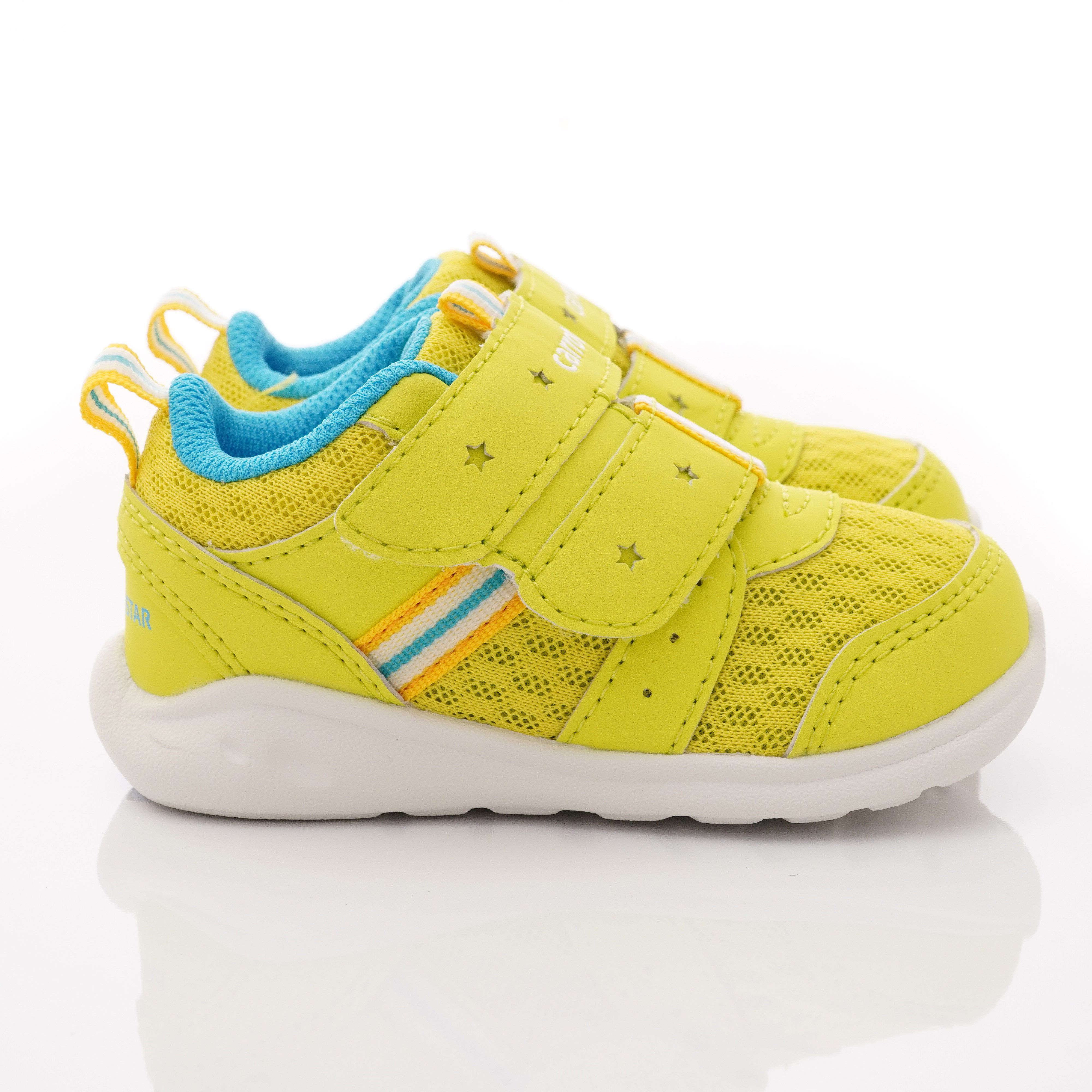 Moonstar日本月星 - 玩耍速乾可機洗學步鞋款(寶寶段)-黃綠色