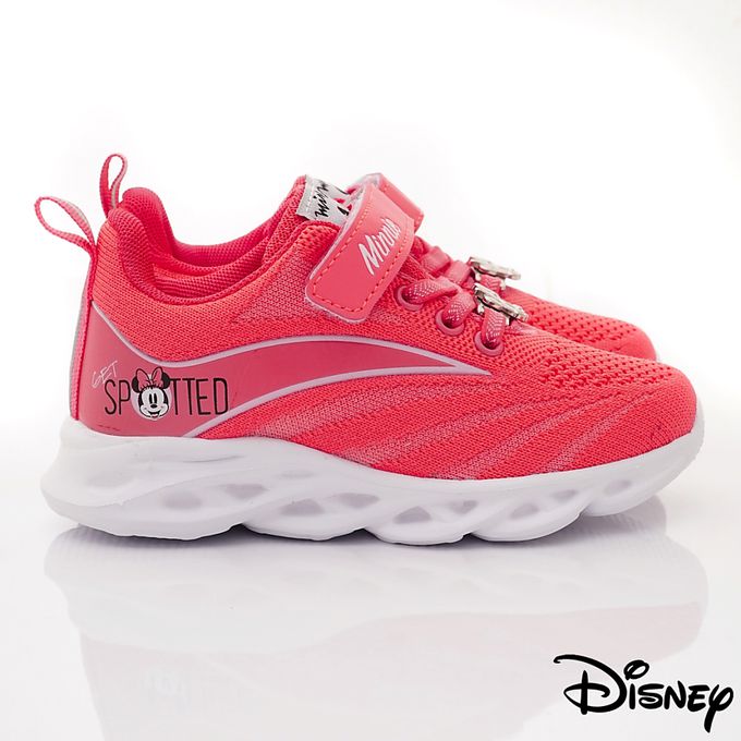 DISNEY童鞋 米妮飛織超輕運動鞋-123011桃紅(中小童段)-運動鞋-桃紅
