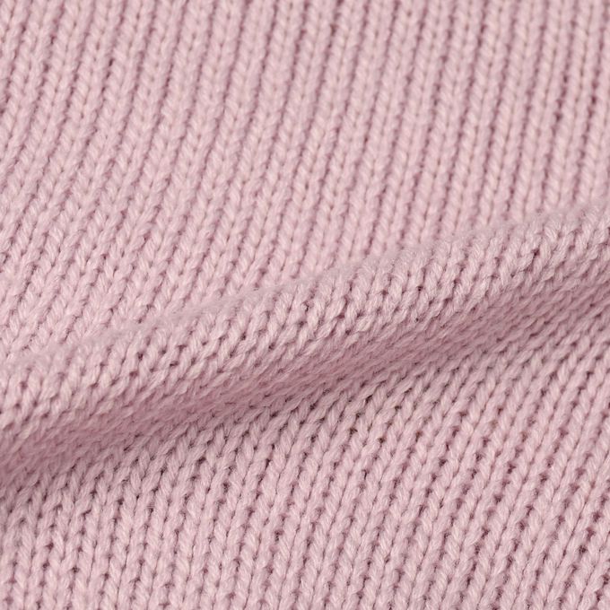 akachan honpo - 針織休閒上衣-荷葉邊-粉紅色