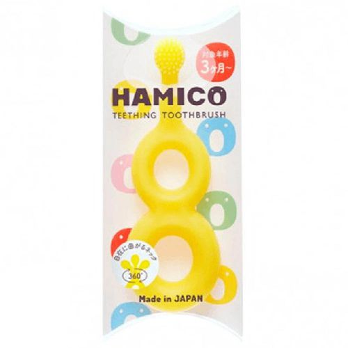 HAMICO 固齒乳牙刷-黃色