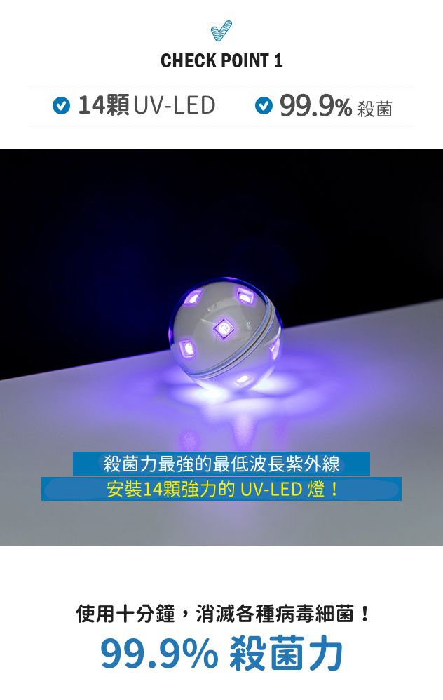 下殺59折↘︎韓國IORA 殺菌球✦外出用無死角殺菌ｘ全機防水