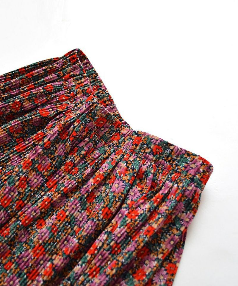 日本 zootie - 昭和復古碎花雪紡長裙-歐風花園