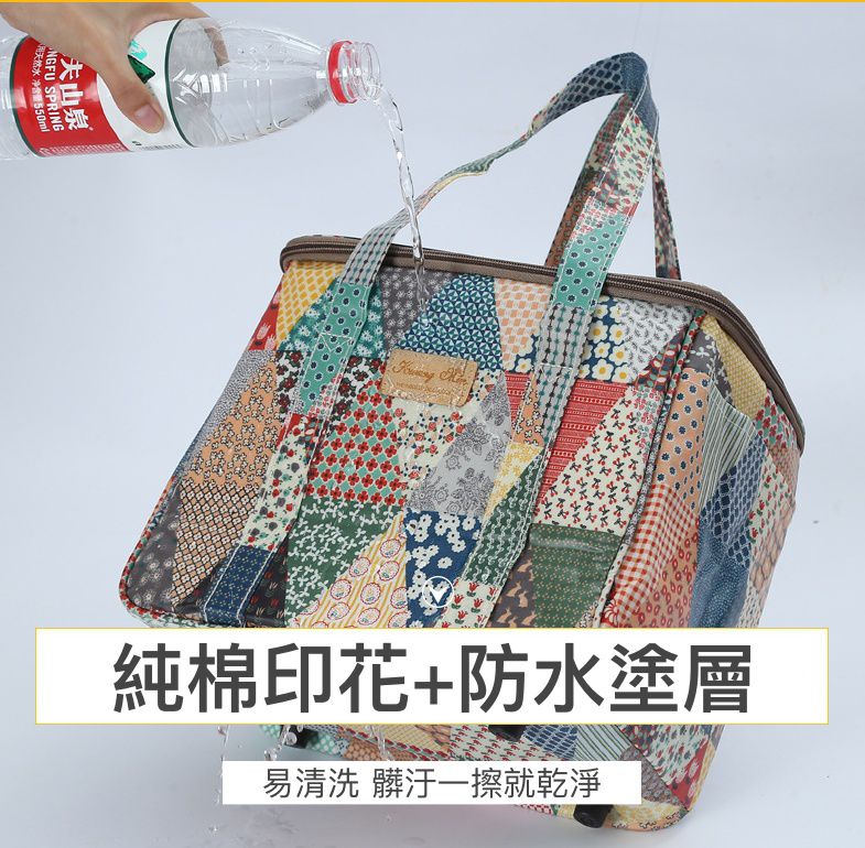 可肩背2way超輕量保溫防水野餐袋-日記插畫 (26*24*18cm)