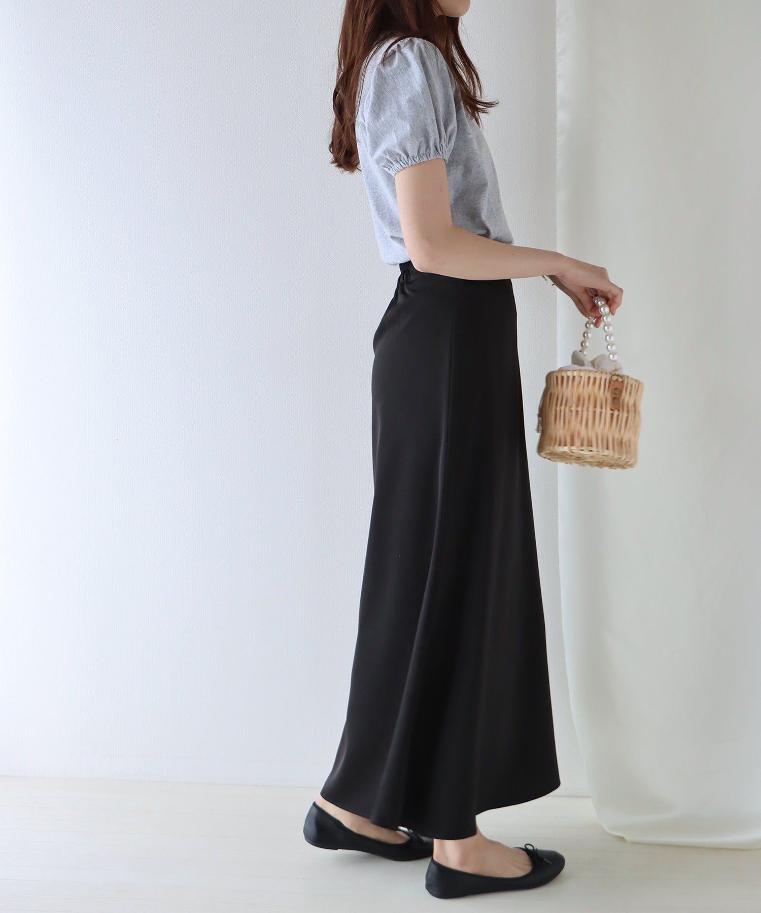 日本 BLUE EAST - [熱銷推薦] 甜美百搭修身剪裁長裙-果綠