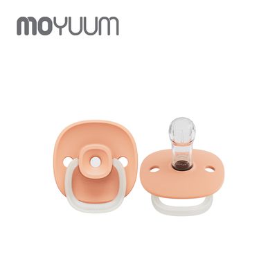 韓國 MOYUUM - 母乳實感辛奇奶嘴-夜光系列  (0-6M)-粉橘色