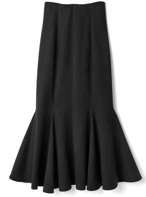 日本 GRL - 浪漫多層次魚尾長裙-橘