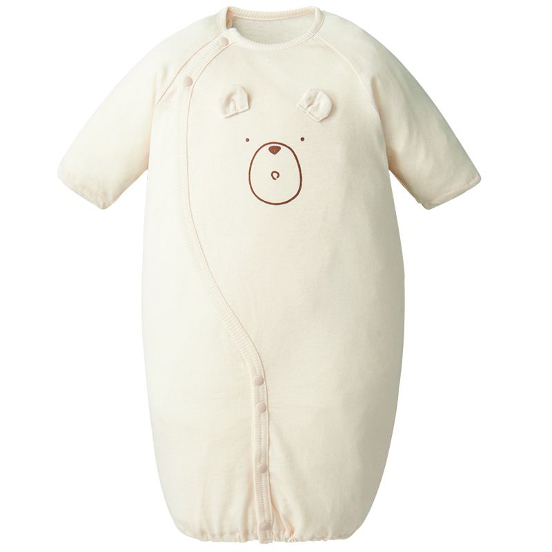 akachan honpo - 新生兒12件禮盒組 有機棉-淺卡其色 (50~60cm)