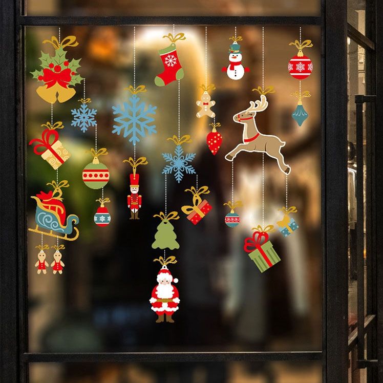 JB Design - 時尚壁貼-聖誕老人麋鹿吊飾 HM92047ds (60cm*90cm)