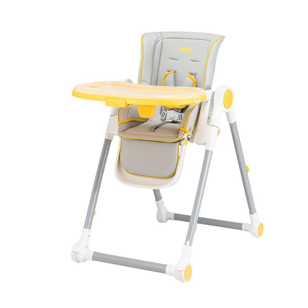 Nuby - 多段式兒童高腳餐椅-經典灰黃