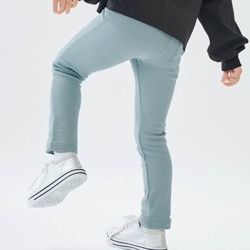 [熱銷定番] 超彈力抗毛球休閒長褲-淺水藍