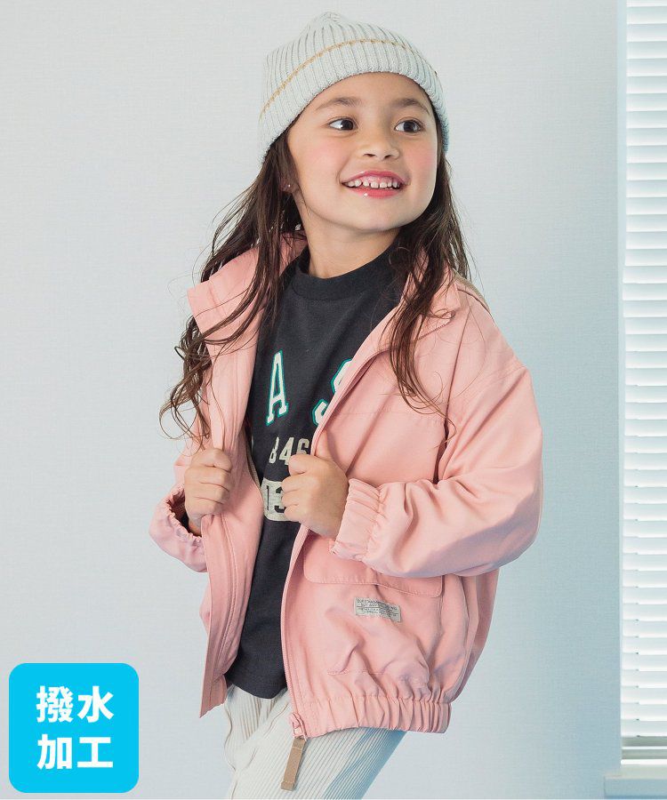 日本 BREEZE - 潑水加工 繽紛連帽防風外套-萊姆